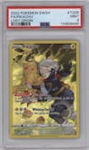 Pikachu from the 2022 Pokemon SWSH set graded by PSA and given an overall grade of 9.