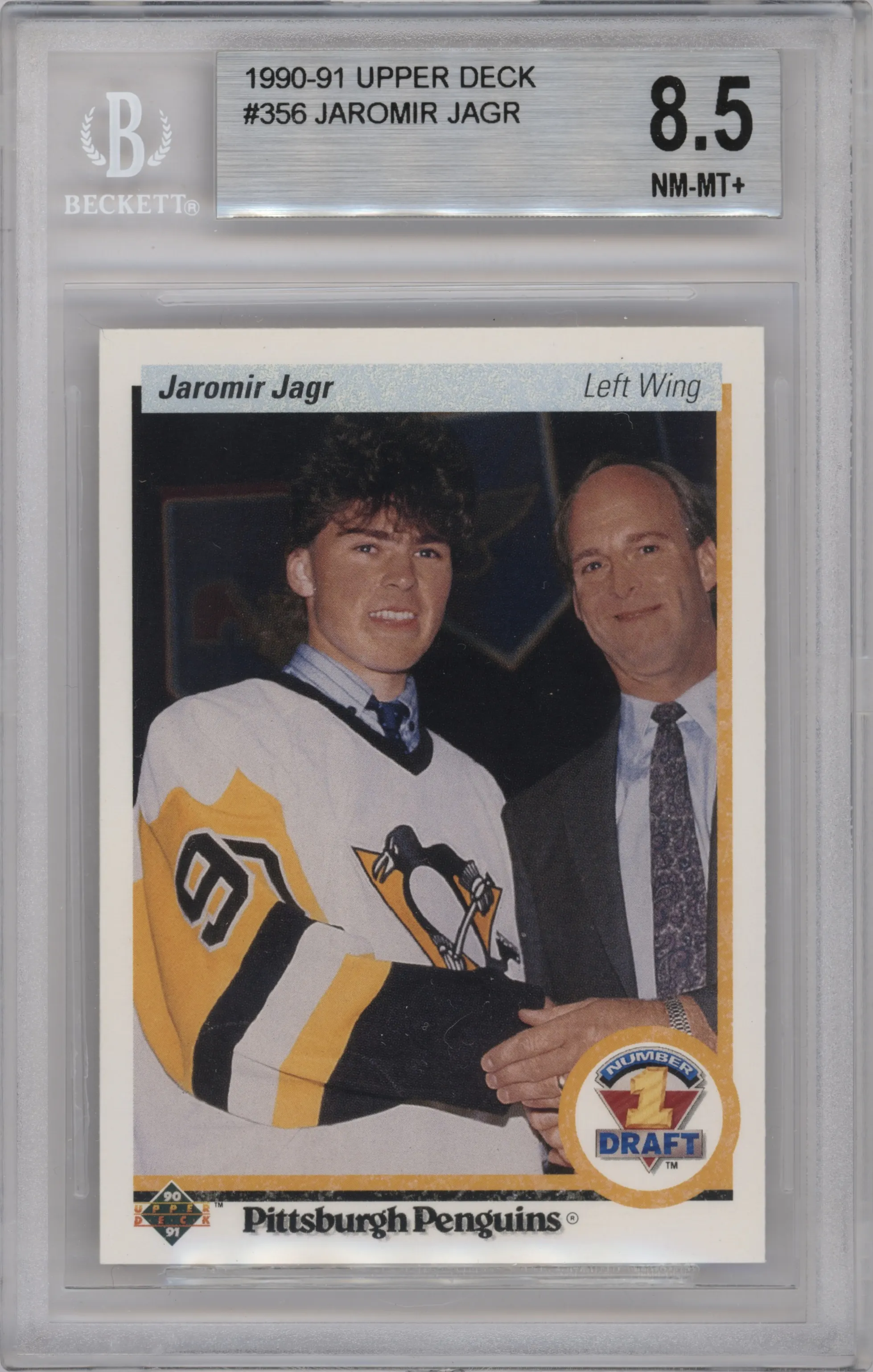 1990 Upper Deck Jaromir Jagr BGS 8.5