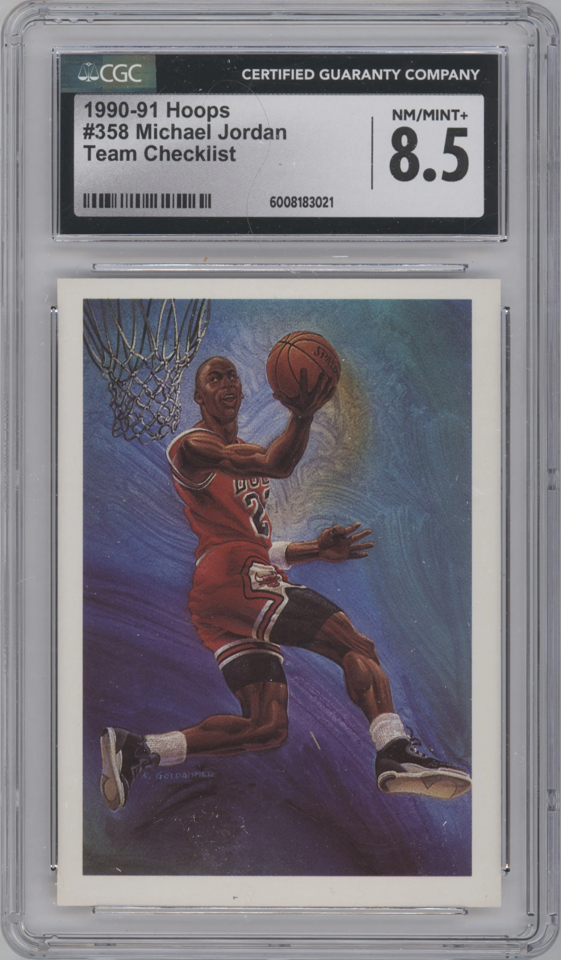 1990 NBA Hoops Michael Jordan #358 CGC 8.5