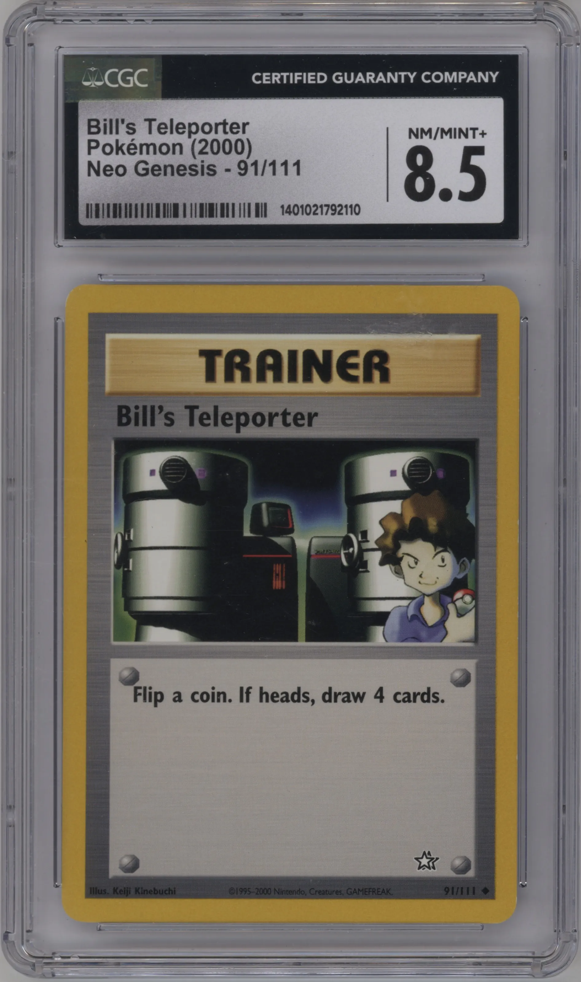 2000 Pokemon Neo Genesis Bill's Teleporter CGC 8.5