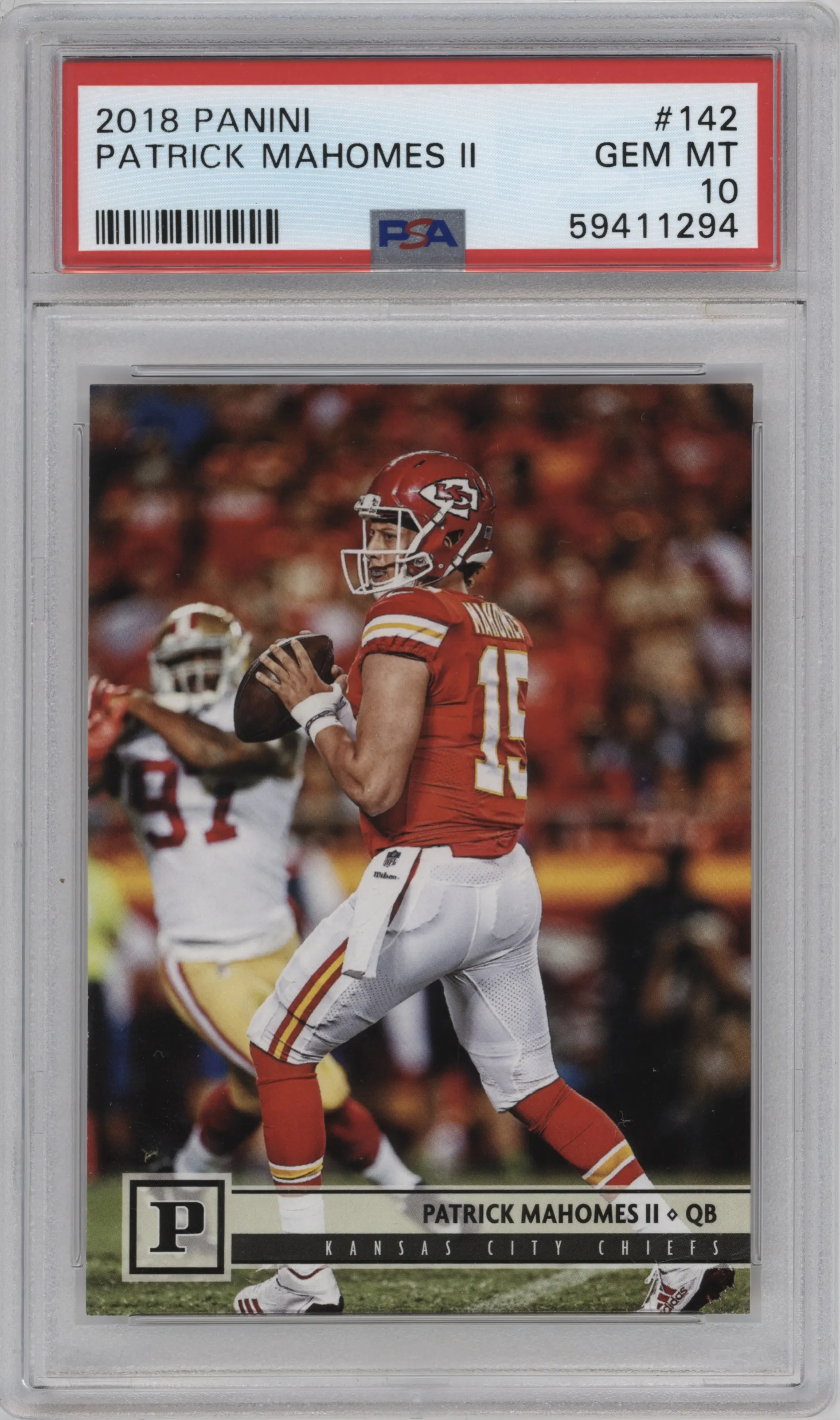 2018 Panini Patrick Mahomes II PSA 10