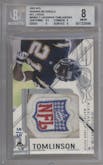 LaDainian Tomlinson from the 2002 Upper Deck SPx set graded by Beckett and given an overall grade of 8.