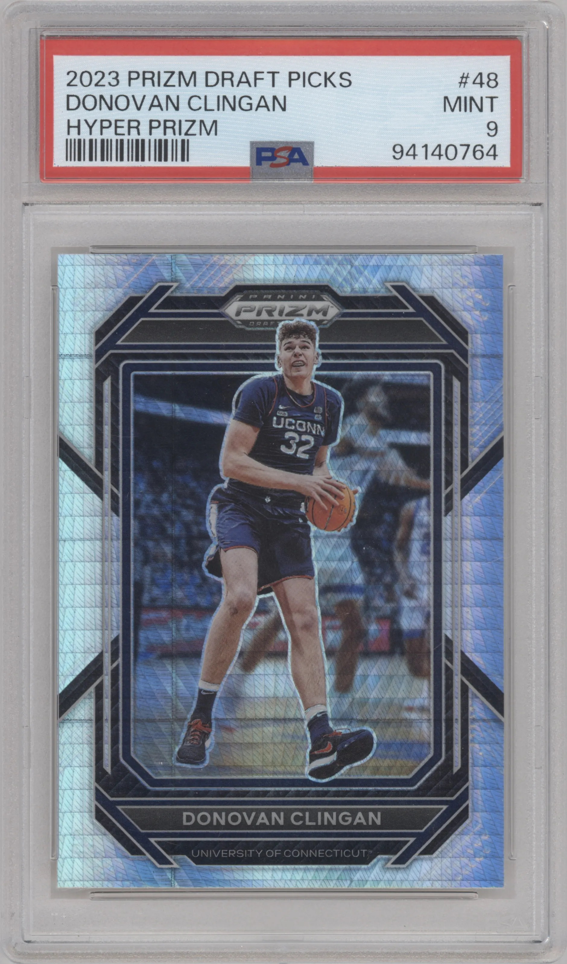 2023 Panini Prizm Draft Picks Donovan Clingan Hyper PSA 9