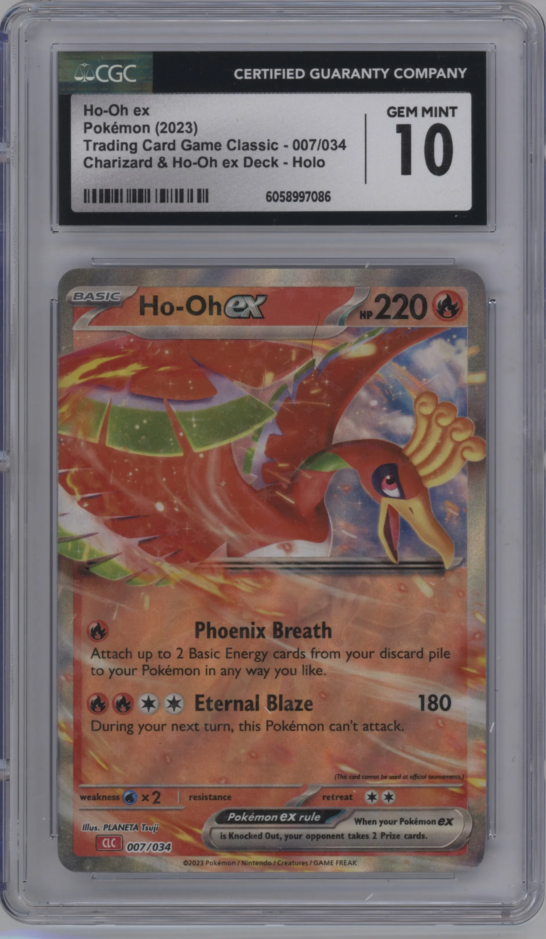 2023 Pokemon CLC Ho-Oh Ex CGC 10