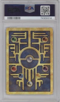 Ancient Mew from the 2000 Pokemon set graded by PSA and given an overall grade of 9.