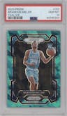 Brandon Miller from the 2023-24 Panini Prizm set featuring a Teal Ice parallel graded by PSA and given an overall grade of 10.