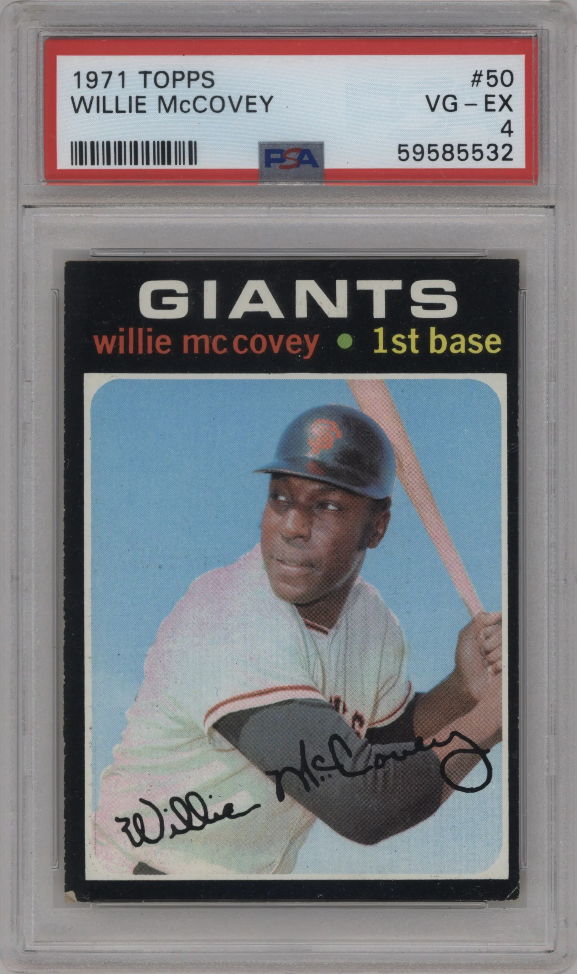1971 Topps Willie McCovey #50 PSA 4