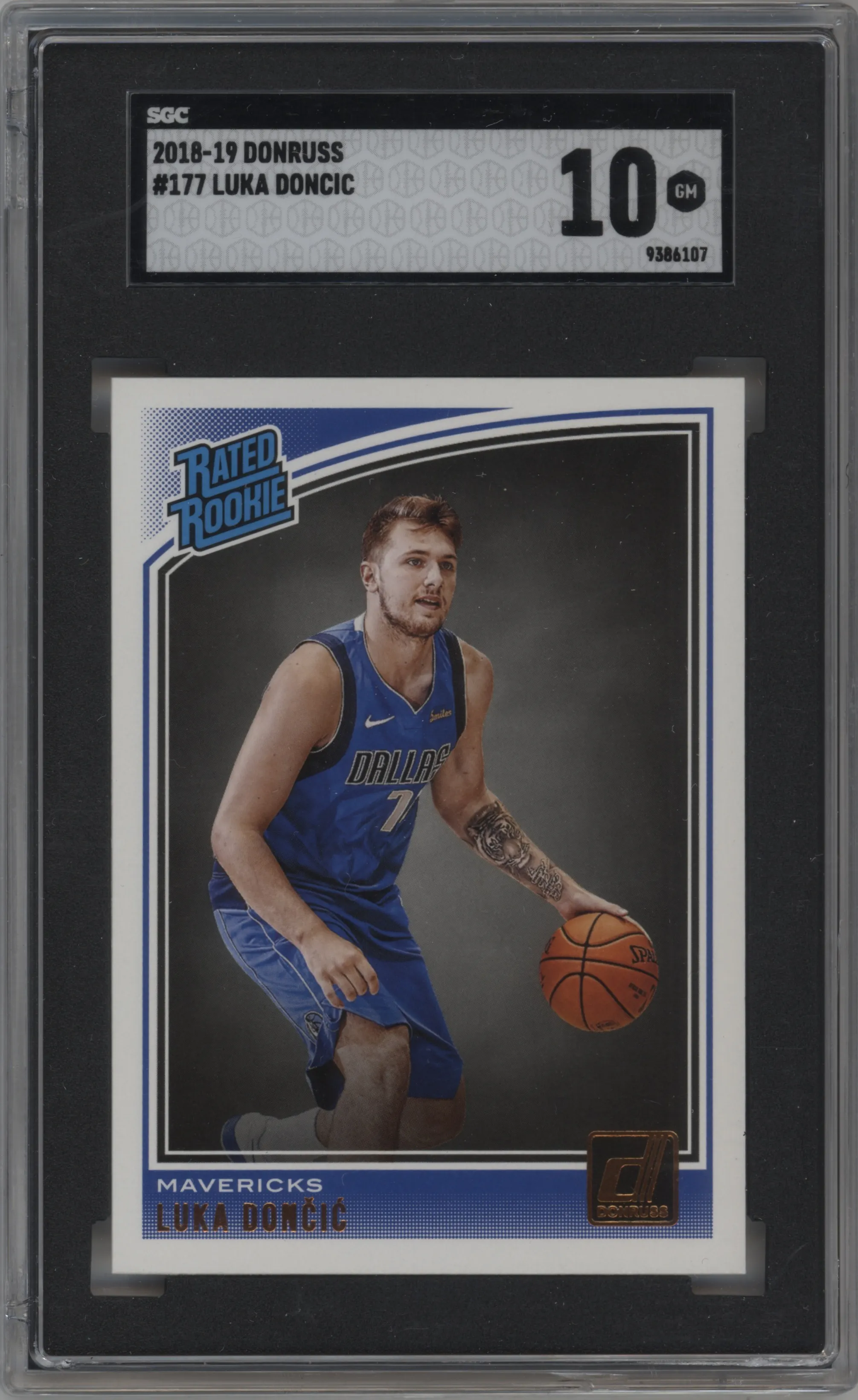 2018 Panini Donruss Rated Rookie Luka Doncic SGC 10