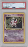 Mr. Mime from the 1999 Pokemon set graded by PSA and given an overall grade of 5.