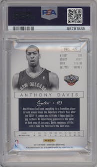 Anthony Davis from the 2013-14 Panini Signatures  set featuring a Blue parallel graded by PSA and given an overall grade of 10.