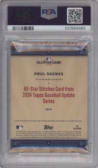 Paul Skenes from the 2024 Topps Update set graded by PSA and given an overall grade of 10.