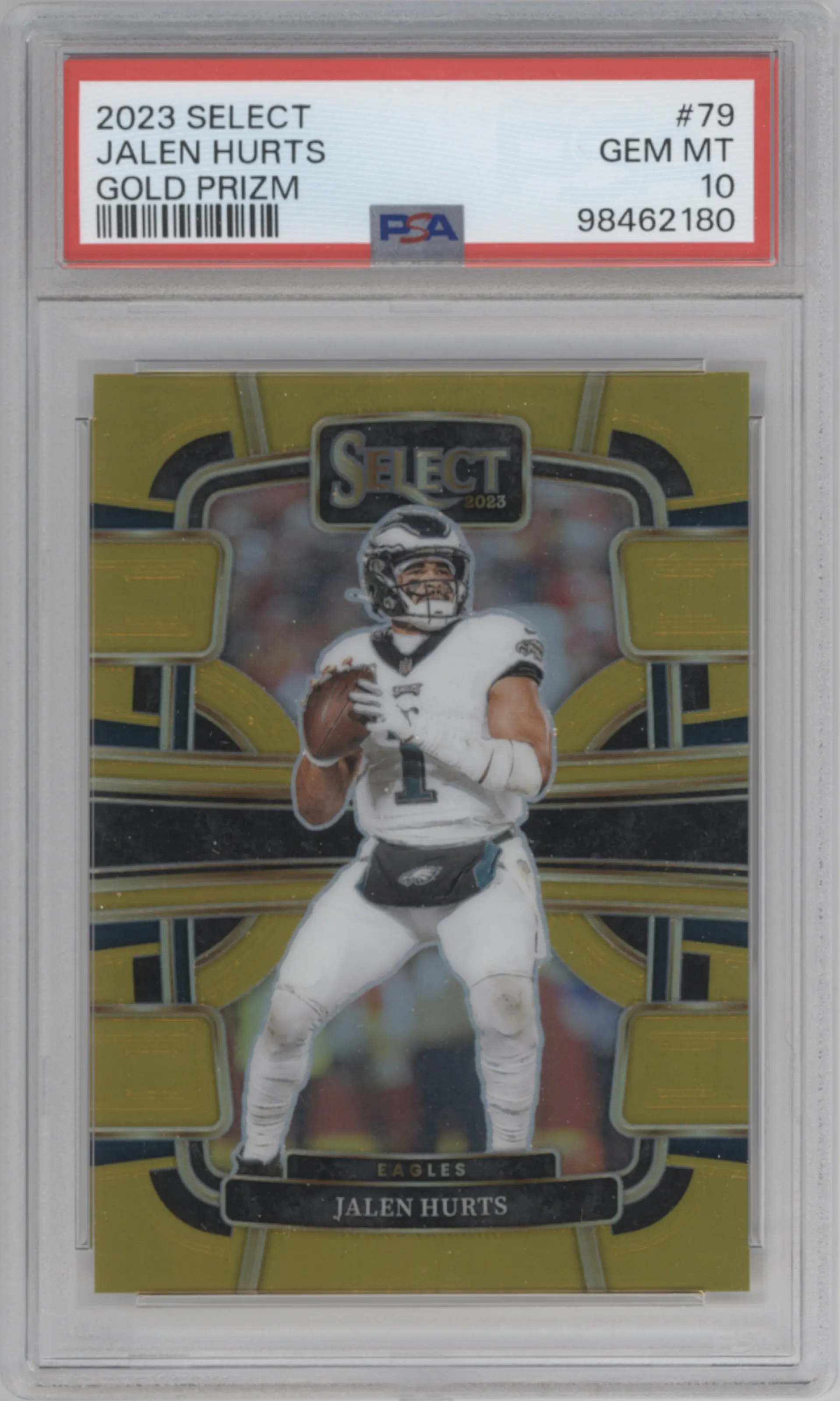 2023 Panini Select Jalen Hurts Gold Prizm PSA 10