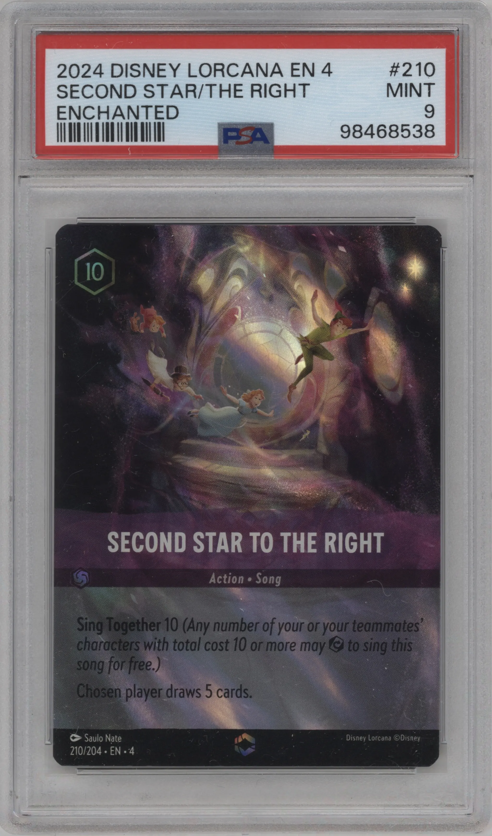 2024 Disney Lorcana Ursula's Return Second Star To The Right Enchanted PSA 9