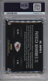Patrick Mahomes II from the 2021 Panini Illusions set graded by PSA and given an overall grade of 9.