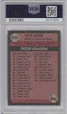 Pete Rose from the 1989 Topps set graded by PSA and given an overall grade of 9.
