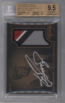 Ken Griffey Jr. from the 2014 Topps Dynasty set graded by Beckett and given an overall grade of 9.5.