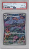 Gloom from the 2023 Pokemon SV set graded by PSA and given an overall grade of 10.