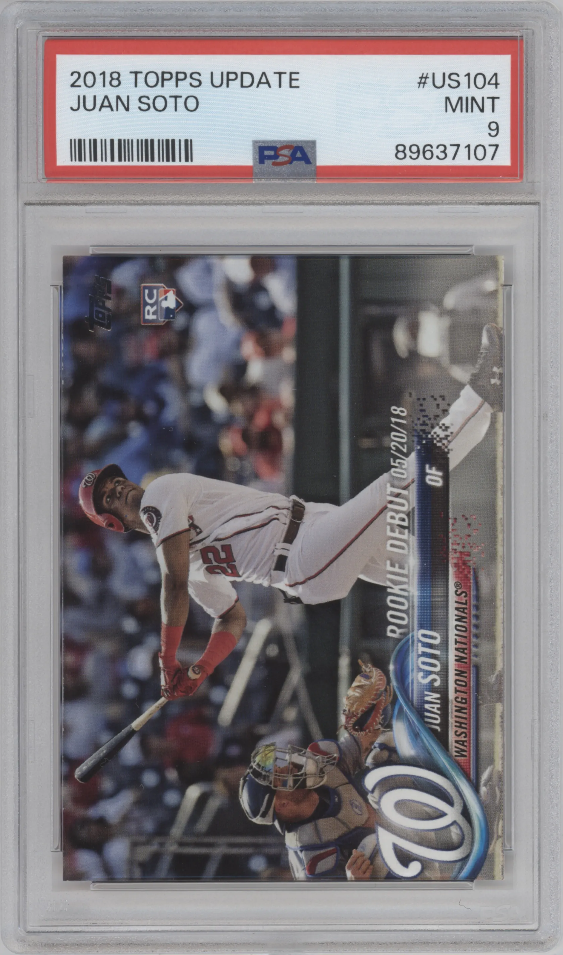 2018 Topps Update Juan Soto PSA 9