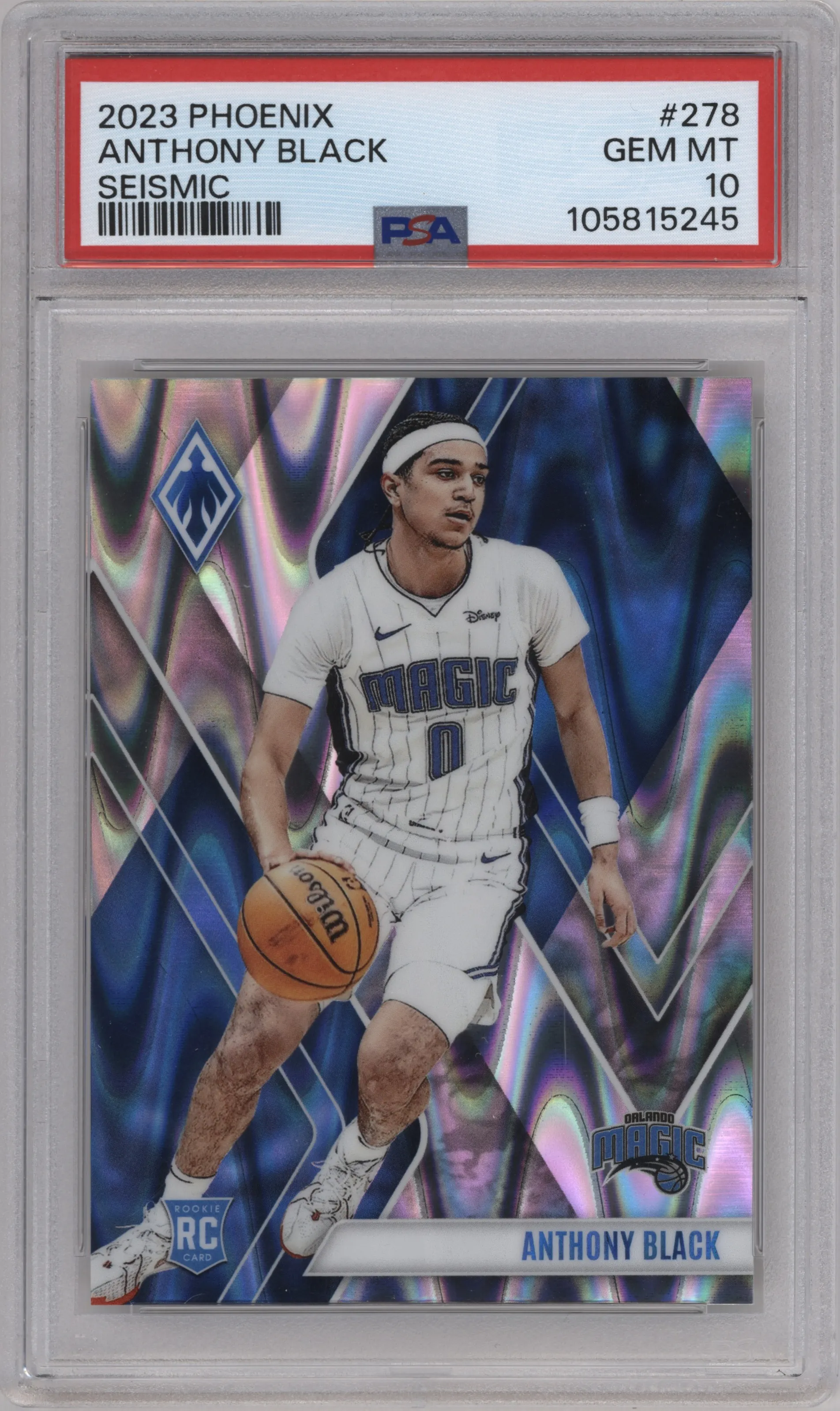 2023 Panini Phoenix Anthony Black Seismic #278 PSA 10