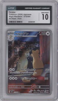 Persian from the 2024 Pokemon SV JPN set graded by CSG and given an overall grade of 10.