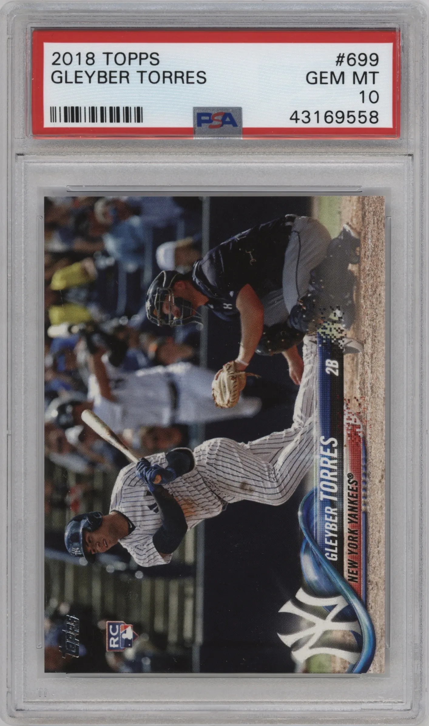 2018 Topps Series 2 SP Gleyber Torres #699 PSA 10