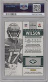 Garrett Wilson from the 2022 Panini Contenders Optic set graded by PSA and given an overall grade of 8.