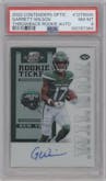 Garrett Wilson from the 2022 Panini Contenders Optic set graded by PSA and given an overall grade of 8.