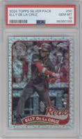 Elly De La Cruz  from the 2024 Topps Series 2 Silver Pack set graded by PSA and given an overall grade of 10.