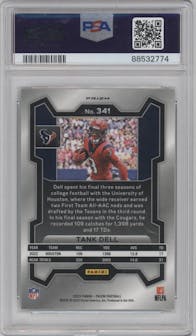 Tank Dell from the 2023 Panini Prizm set featuring a Green Wave  parallel graded by PSA and given an overall grade of 10.