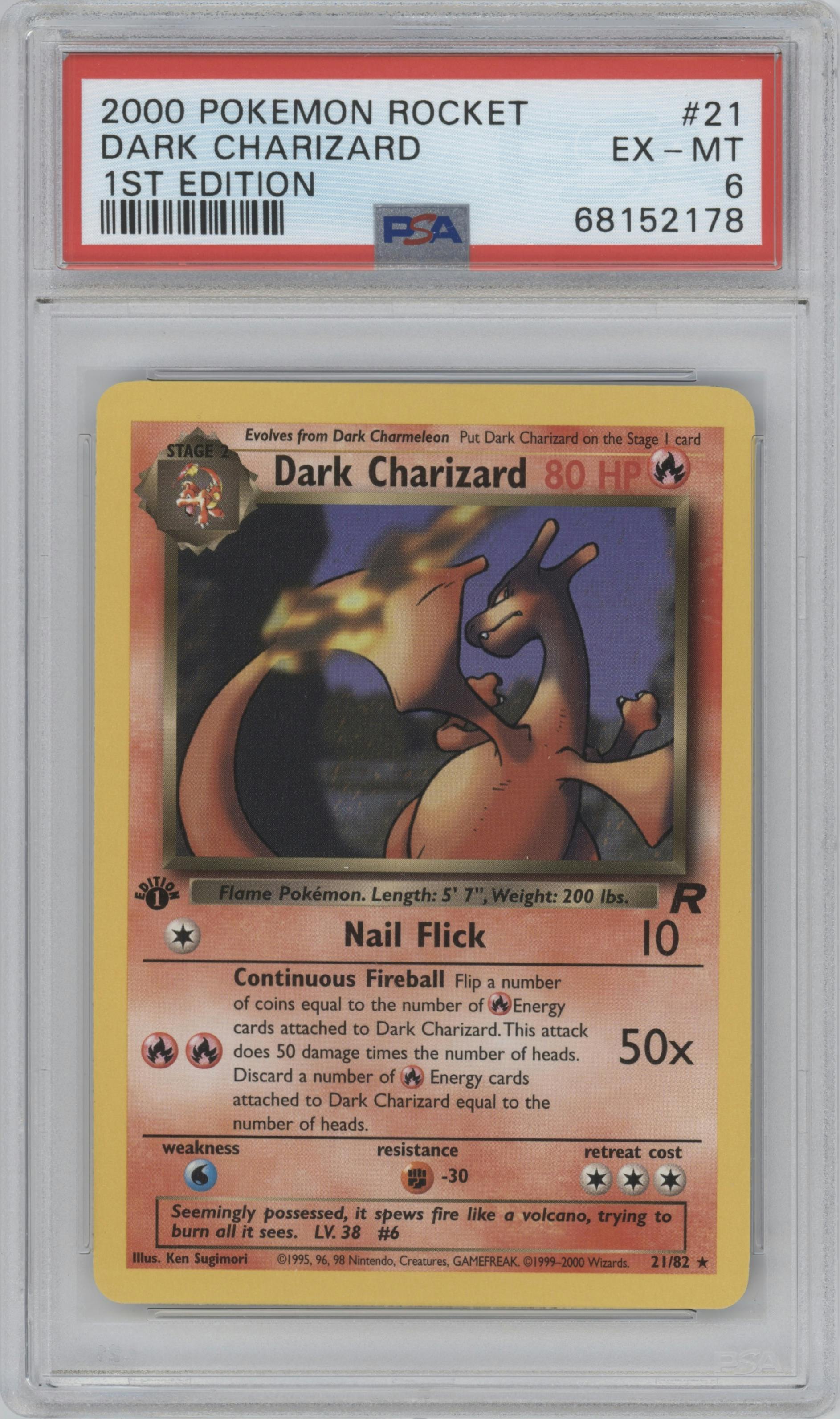 Dark Charizard fashion PSA 9