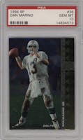 Dan Marino from the 1994 SP set graded by PSA and given an overall grade of 10.