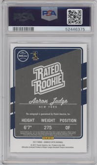Aaron Judge from the 2017 Panini Donruss Optic set graded by PSA and given an overall grade of 10.