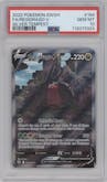 Regidrago V from the 2022 Pokemon SWSH set graded by PSA and given an overall grade of 10.