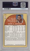 Mark Jackson from the 1990-91 NBA Hoops set graded by PSA and given an overall grade of 8.
