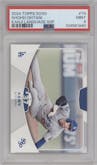 Shohei Ohtani from the 2024 Topps 50/50 set featuring a Kanji parallel graded by PSA and given an overall grade of 9.