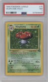 Vileplume from the 1999 Pokemon set graded by PSA and given an overall grade of 7.
