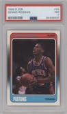 Dennis Rodman from the 1988-89 Fleer set graded by PSA and given an overall grade of 7.