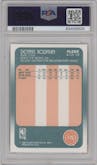 Dennis Rodman from the 1988-89 Fleer set graded by PSA and given an overall grade of 7.