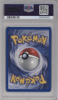 Sabrina's Gengar from the 2000 Pokemon GH set graded by PSA and given an overall grade of 7.