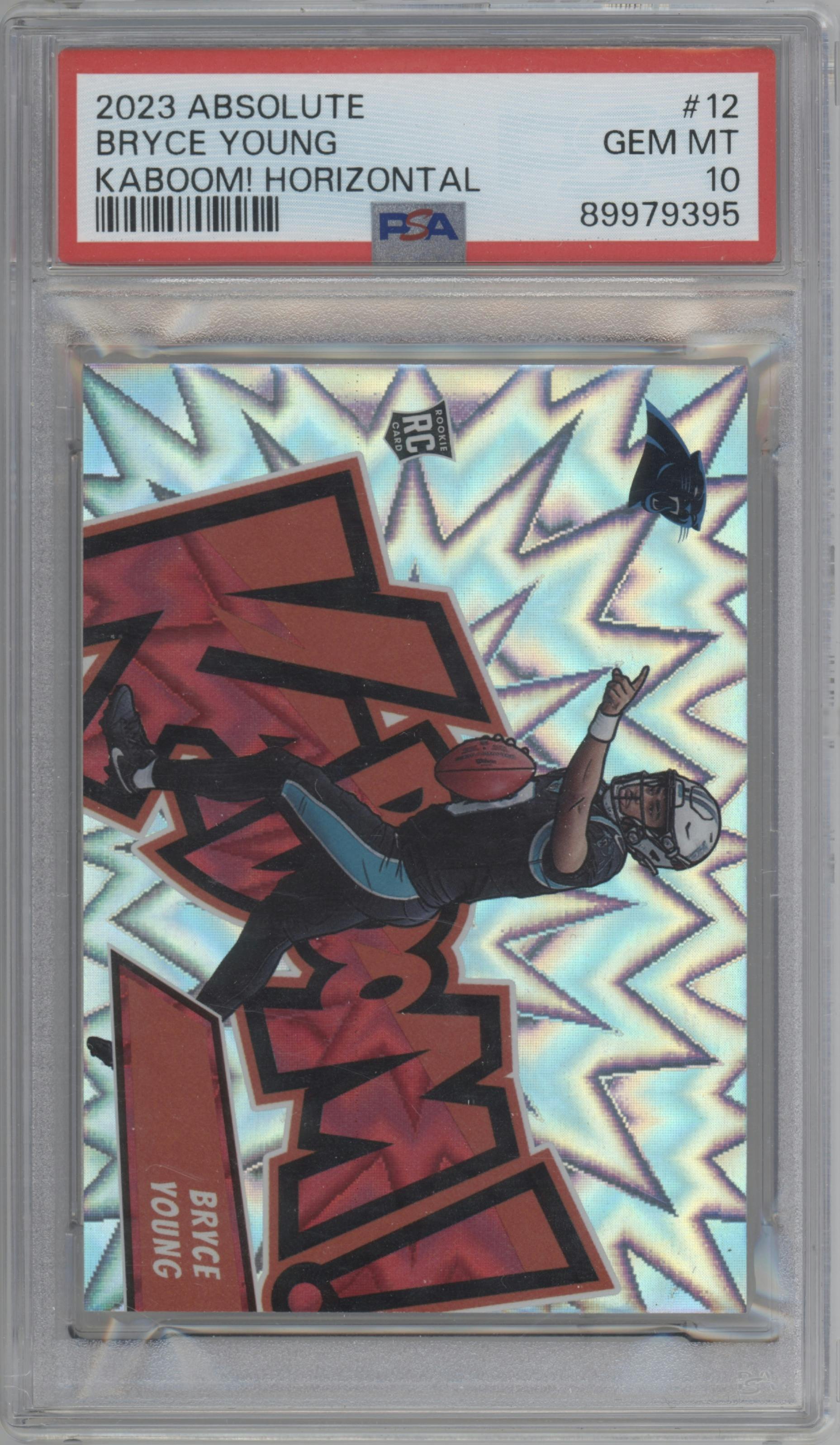 Bryce Young from the 2023 Panini Absolute set graded by PSA and given an overall grade of 10.