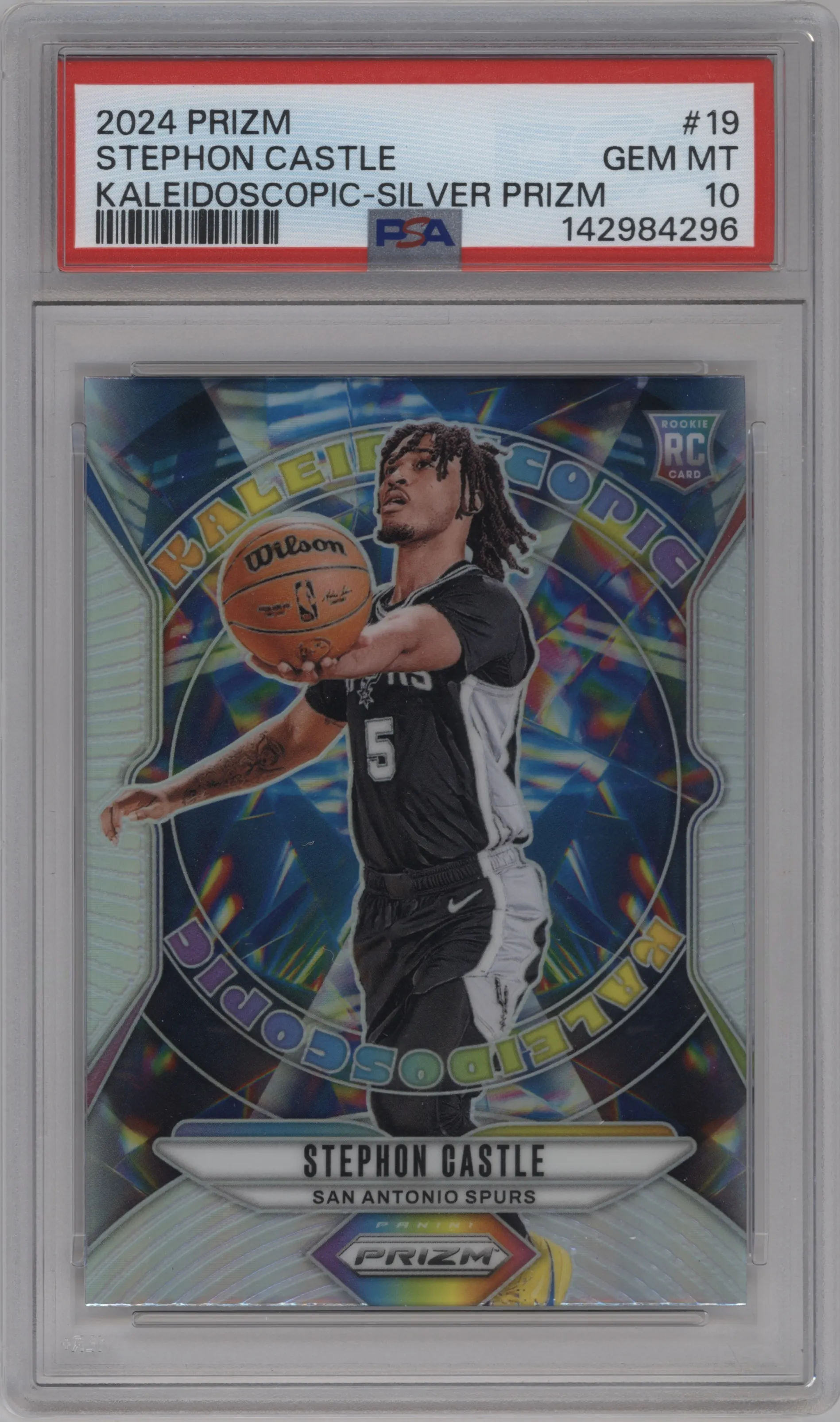 2024 Panini Prizm Kaleidoscopic Stephon Castle Silver Prizm #19 PSA 10