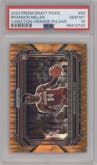 Brandon Miller from the 2023-24 Panini Prizm Draft Picks set featuring a Orange Pulsar parallel graded by PSA and given an overall grade of 10.
