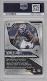 Micah Parsons from the 2024 Panini Prizm set featuring a Gold Prizm parallel graded by PSA and given an overall grade of 9.