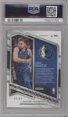 Luka Doncic  from the 2023-24 Panini Spectra set featuring a Red & Yellow International parallel graded by PSA and given an overall grade of 9.