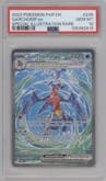Garchomp ex from the 2023 Pokemon SV set graded by PSA and given an overall grade of 10.