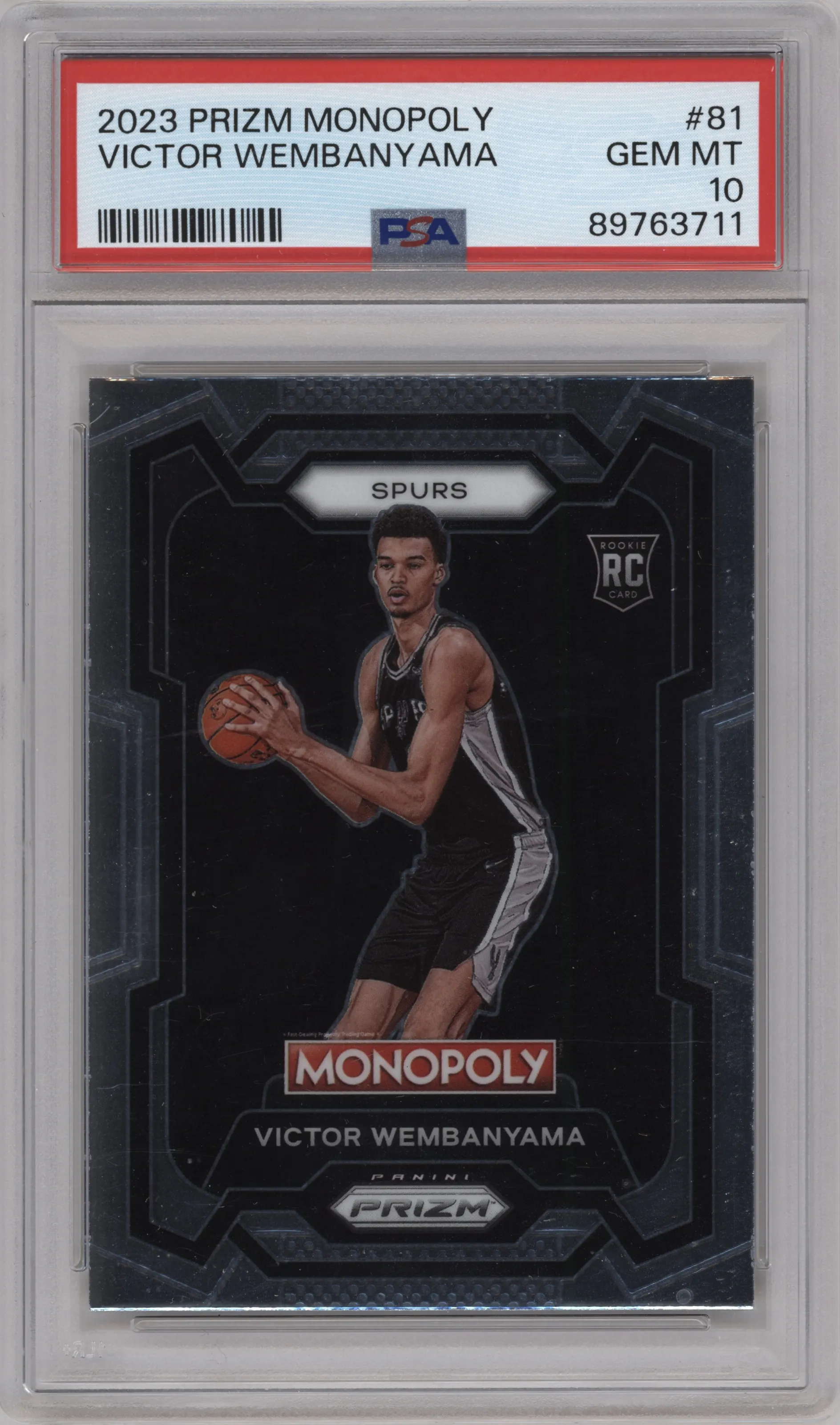 2023 Panini Prizm Monopoly Victor Wembanyama PSA 10