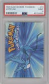 Articuno from the 1999 Santizo Editores Manga-01 Pokemon set graded by PSA and given an overall grade of 9.