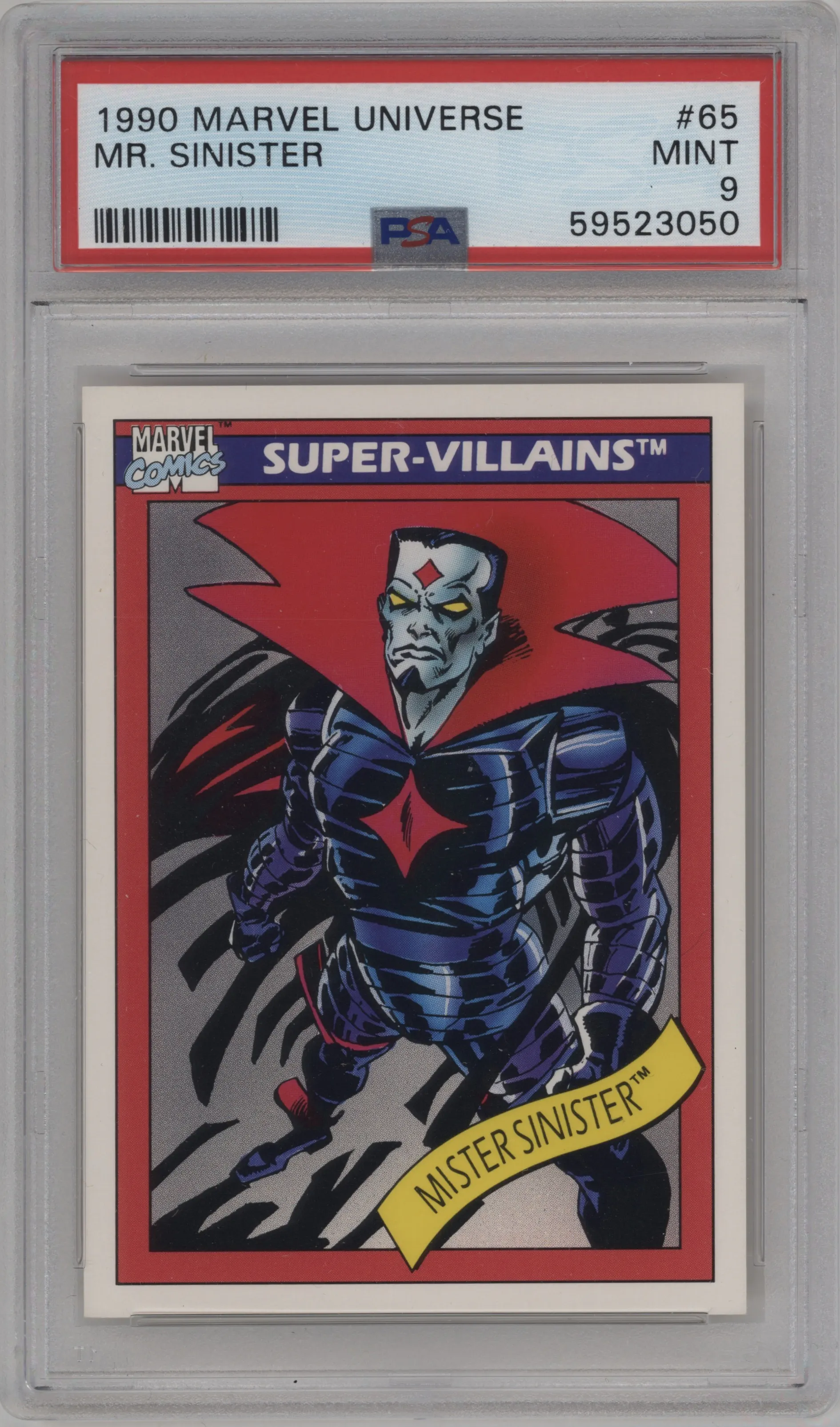 1990 Impel Marvel Universe Mister Sinister #65 PSA 9