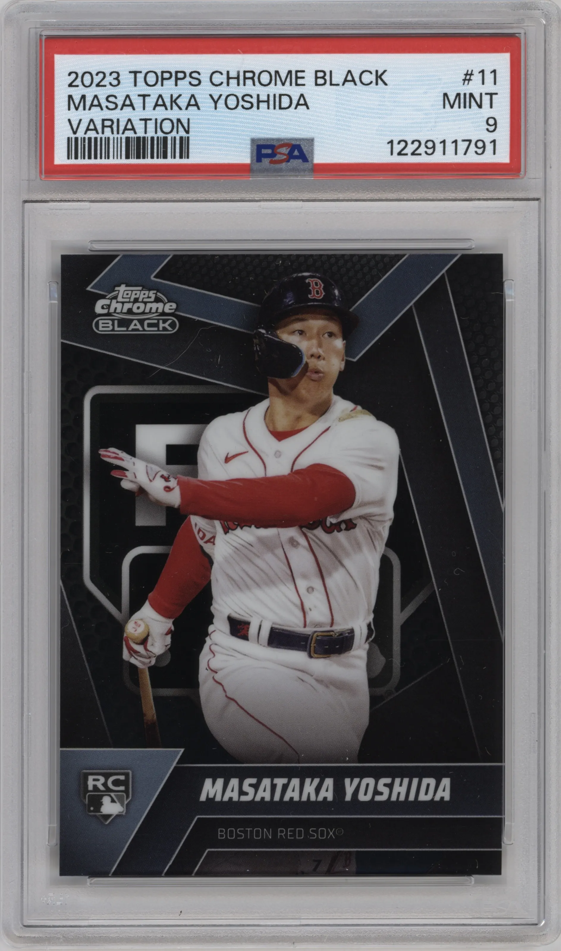 2023 Topps Chrome Black Rke.Variation Masataka Yoshida #11 PSA 9