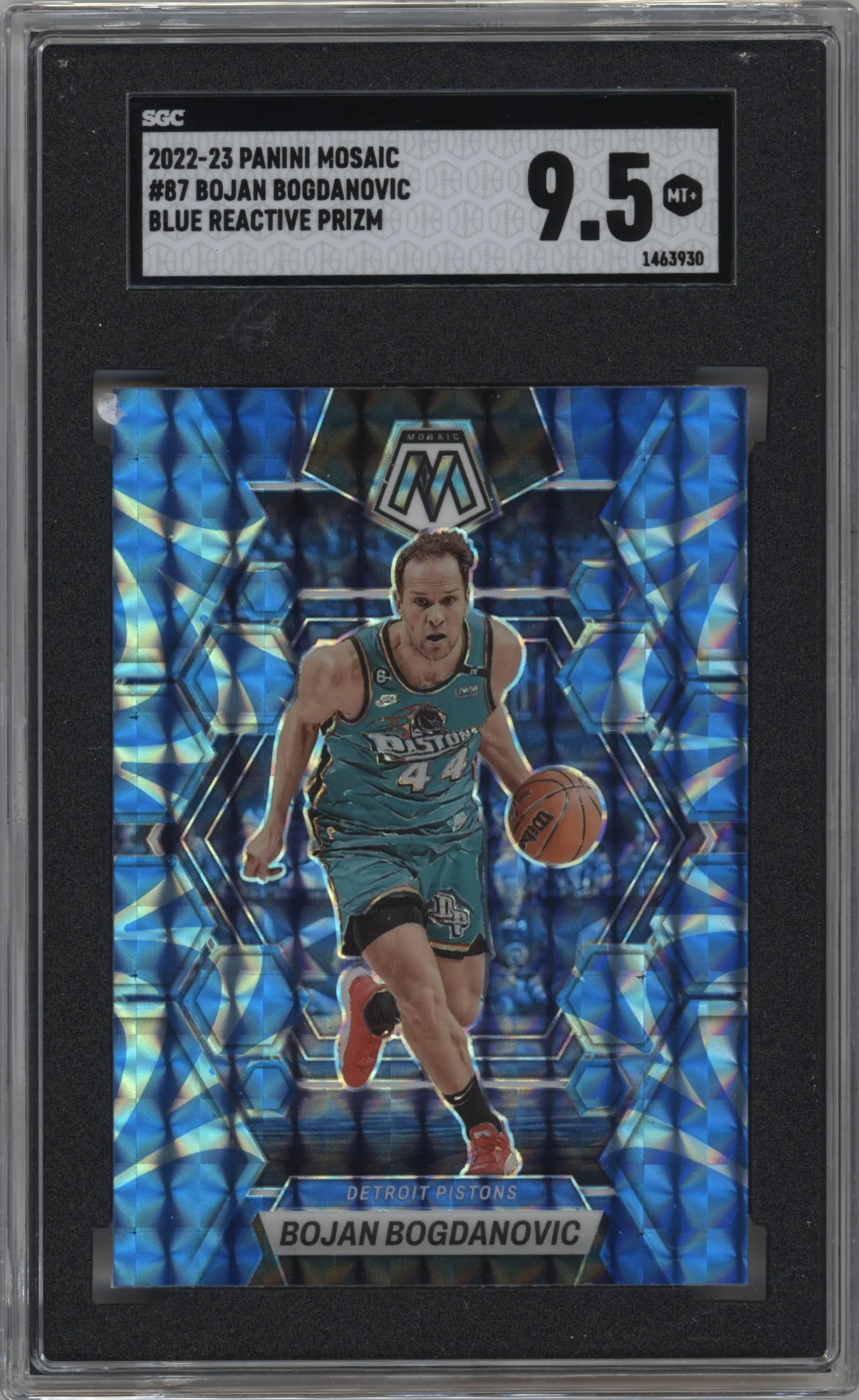 2022 Panini Mosaic Bojan Bogdanovic Reactive Blue SGC 9.5